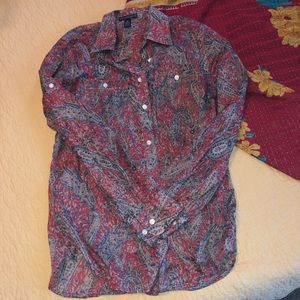 Paisley long sleeve top